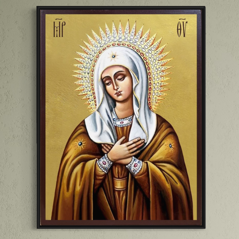 Tablou Canvas Premium, LuxCanva®H1065, Maica Domnului Protectoare, Icoana, Puritate, Har, Ajutor, Sprijin, Speranta, Mantuire, Mangaiere, Ortodoxie, Fecioara, Living, Dormitor