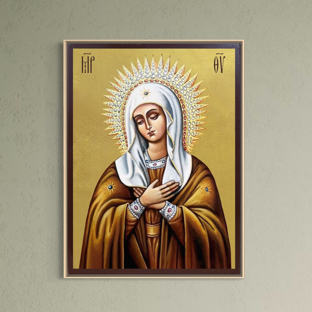 Tablou Canvas Premium, LuxCanva®H1065, Maica Domnului Protectoare, Icoana, Puritate, Har, Ajutor, Sprijin, Speranta, Mantuire, Mangaiere, Ortodoxie, Fecioara, Living, Dormitor