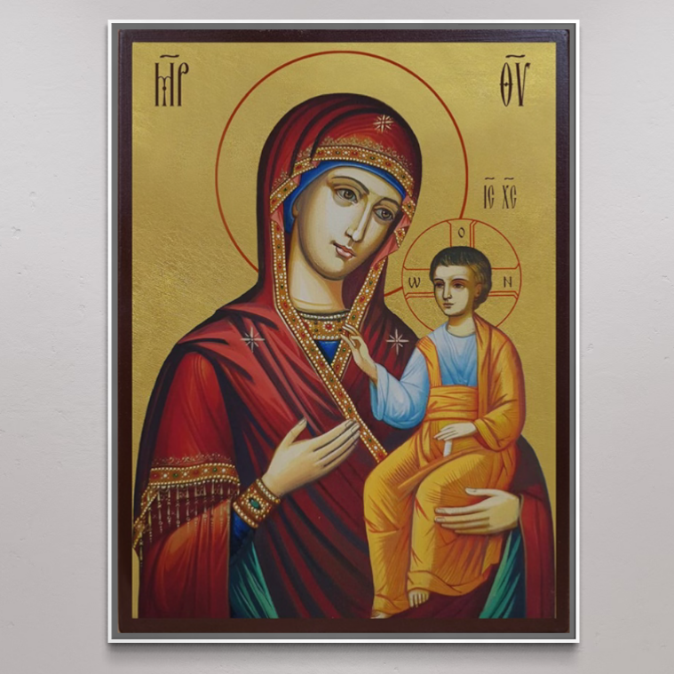 Tablou Canvas Premium LuxCanva® H1082, Icoana Maicii Domnului Portarita - simbol de vindecare, ocrotire și smerenie; perfect pentru familie, living sau dormitor. De la LuxCanva® - Magazin tablouri canvas si tablouri personalizate.