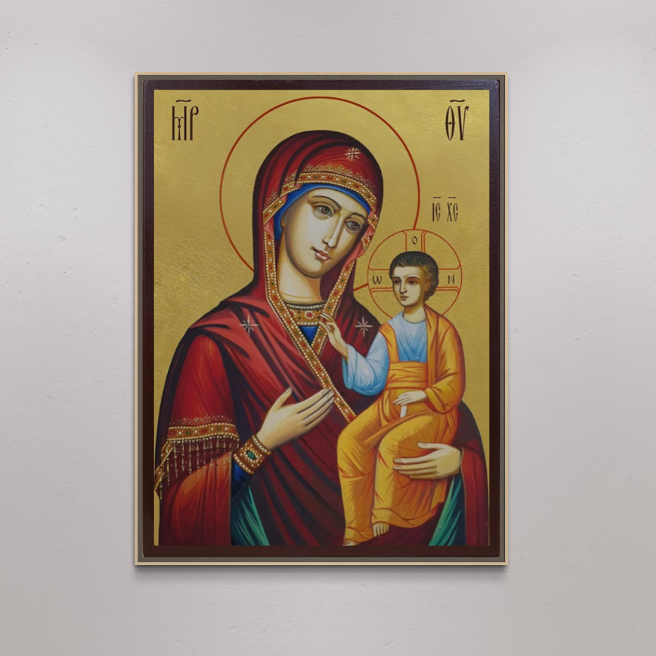 Tablou Canvas Premium, LuxCanva® H1082, Icoana Maicii Domnului Portarita, Icoana, Vindecare, Ocrotire, Smerenie, Mangaiere, Ortodoxie, Familie, Living, Dormitor