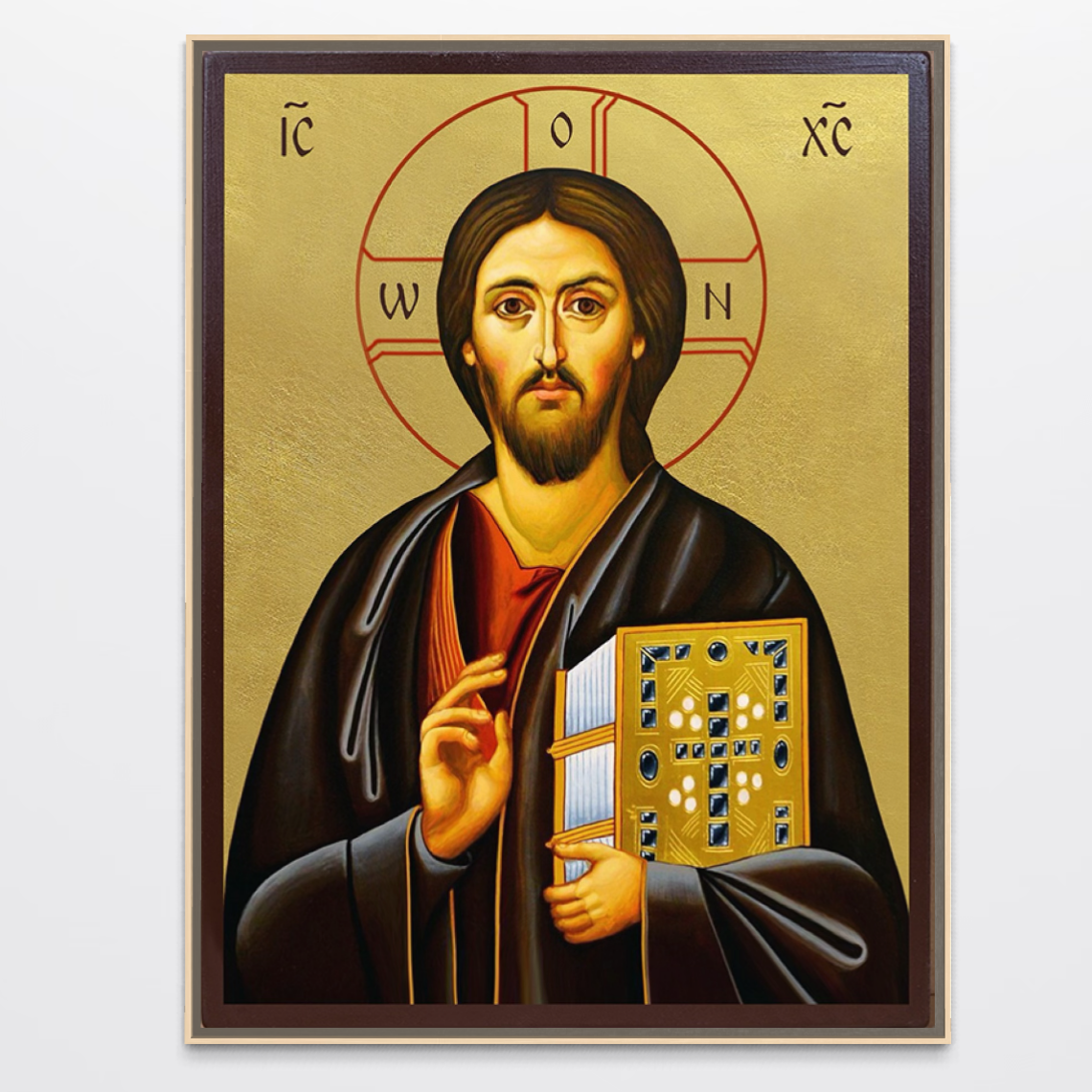 Tablou Canvas Premium, LuxCanva® H1088, Icoana Iisus Hristos Pantocrator, Icoana, Fiu, Maica, Dumnezeu, Creatie, Izbavitor, Mantuitor, Pacate, Living, Dormitor