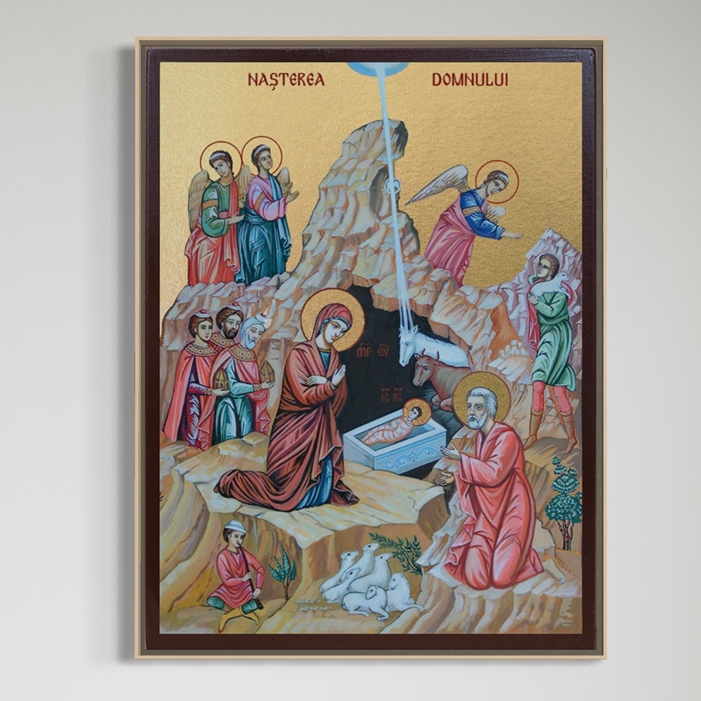 Tablou Canvas Premium, LuxCanva® H1098, Nasterea lui Iisus Hristos, Icoana, Mantuitor, Binecuvantare, Betleem, Dar, Divin, Omenire, Bucurie, Maria, Iosif, Living, Dormitor