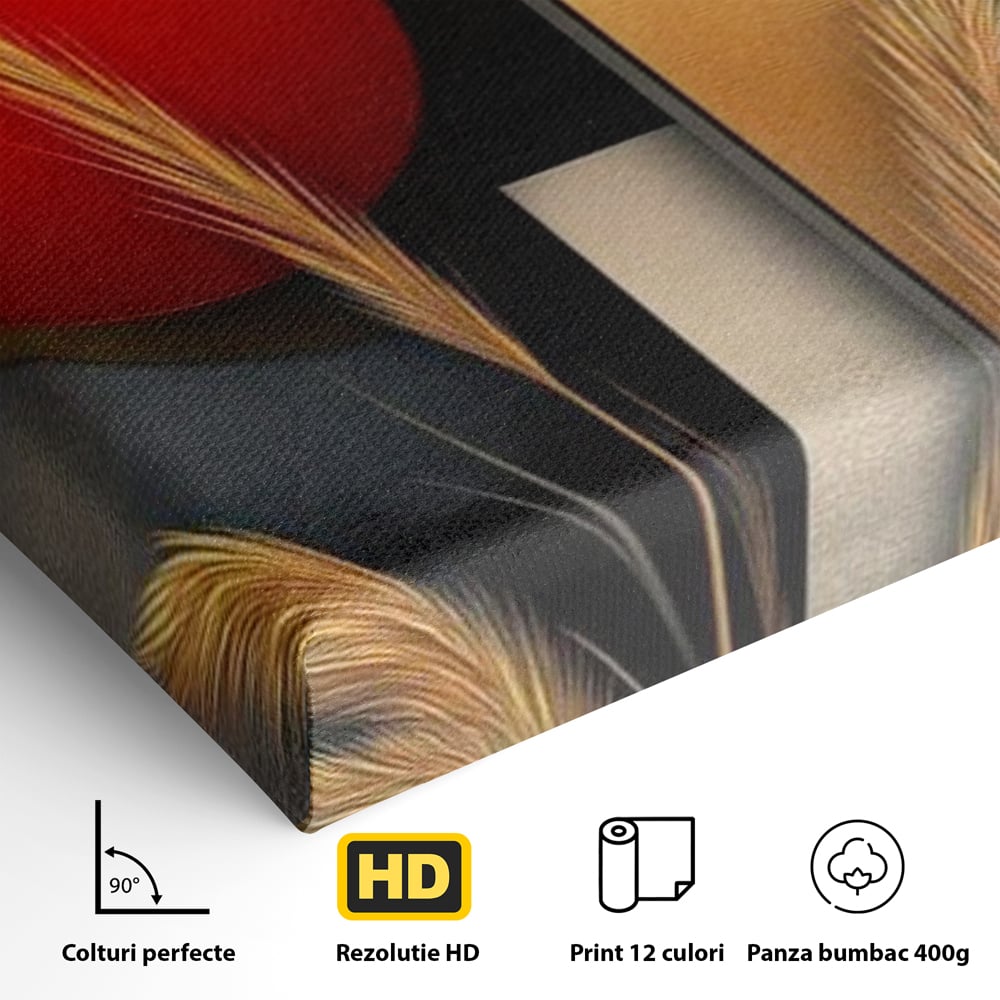 Leinwand Premium Canvas Wandkunst, LuxCanva® J1007, Herbstsonnenuntergang, Ernte, Gold, Herbst, Essenzen, Botanisch, Gewürz, Harmonie, Anmut, Anmutig, Kreise, Natur, Anspruchsvoll, Wohnen, Schlafzimmer