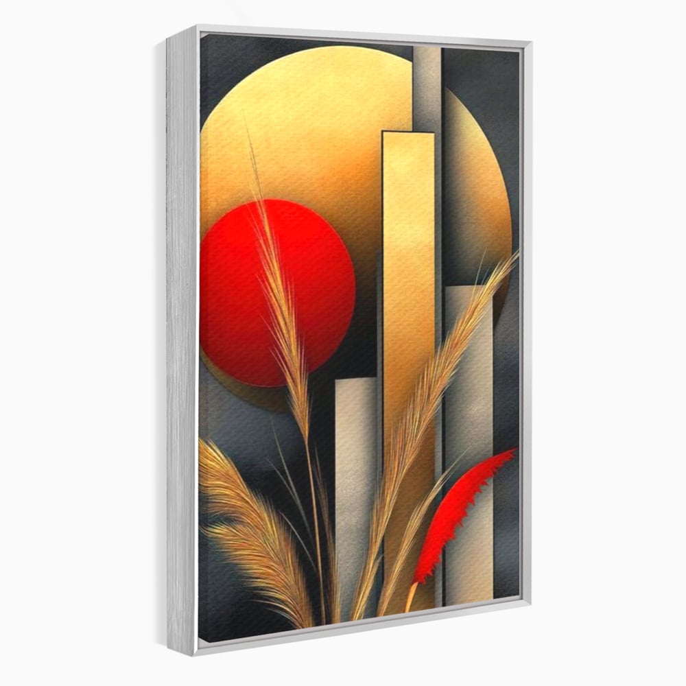 Leinwand Premium Canvas Wandkunst, LuxCanva® J1007, Herbstsonnenuntergang, Ernte, Gold, Herbst, Essenzen, Botanisch, Gewürz, Harmonie, Anmut, Anmutig, Kreise, Natur, Anspruchsvoll, Wohnen, Schlafzimmer