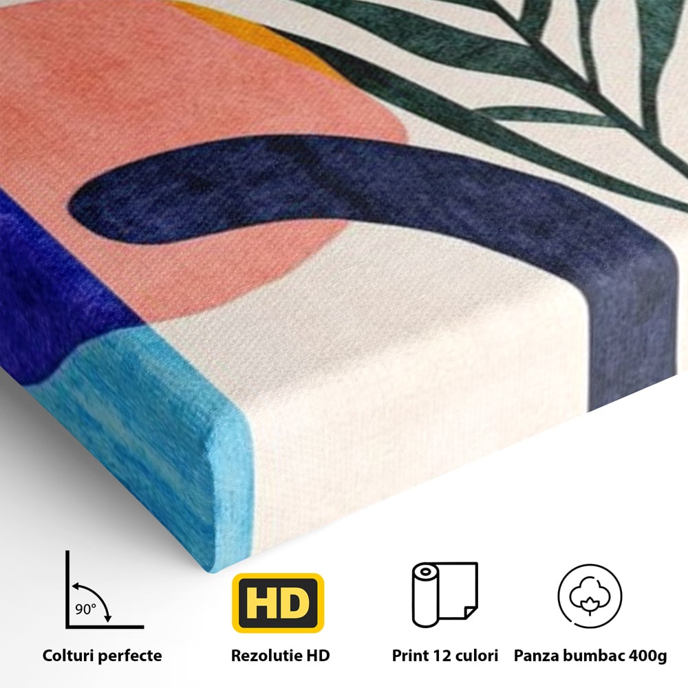 Tablou Canvas Premium, LuxCanva® J1008, Tropice Abstracte, Frunze, Culori, Caldura, Exotic, Palmier, Decorativ, Vesela, Plante, Atmosfera, Living, Dormitor