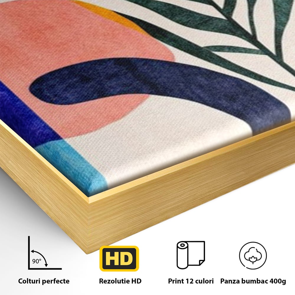 Tablou Canvas Premium, LuxCanva® J1008, Tropice Abstracte, Frunze, Culori, Caldura, Exotic, Palmier, Decorativ, Vesela, Plante, Atmosfera, Living, Dormitor