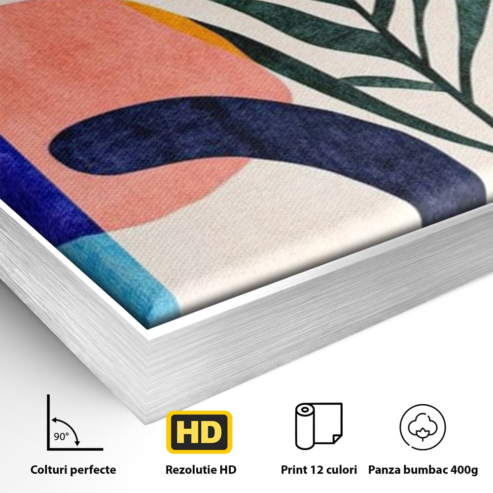 Tablou Canvas Premium, LuxCanva® J1008, Tropice Abstracte, Frunze, Culori, Caldura, Exotic, Palmier, Decorativ, Vesela, Plante, Atmosfera, Living, Dormitor