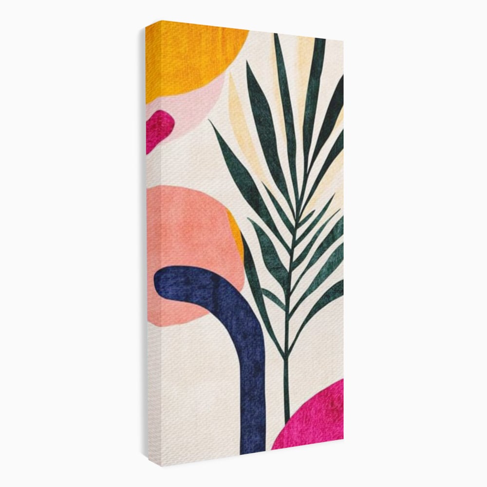 Tablou Canvas Premium, LuxCanva® J1008, Tropice Abstracte, Frunze, Culori, Caldura, Exotic, Palmier, Decorativ, Vesela, Plante, Atmosfera, Living, Dormitor