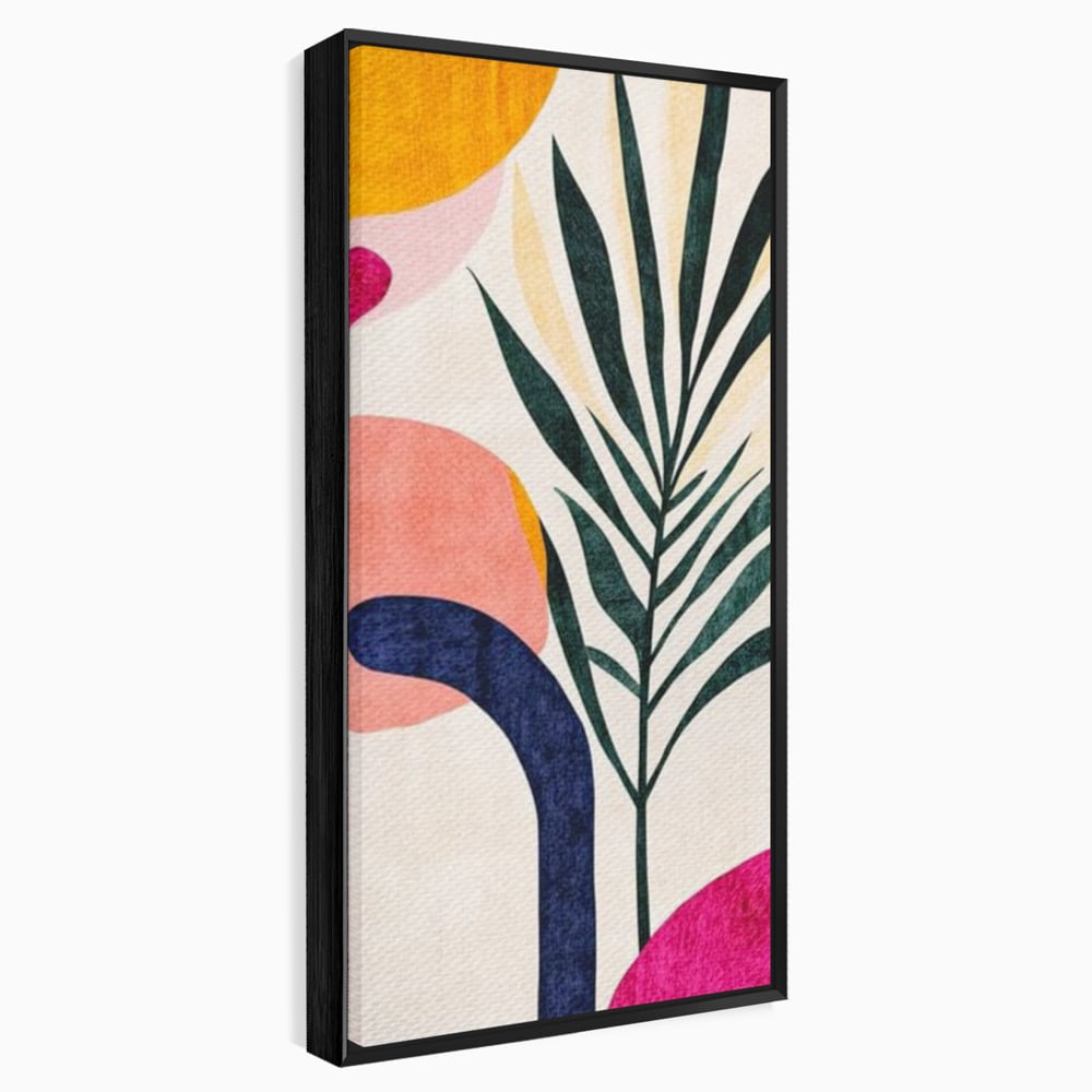 Tablou Canvas Premium, LuxCanva® J1008, Tropice Abstracte, Frunze, Culori, Caldura, Exotic, Palmier, Decorativ, Vesela, Plante, Atmosfera, Living, Dormitor