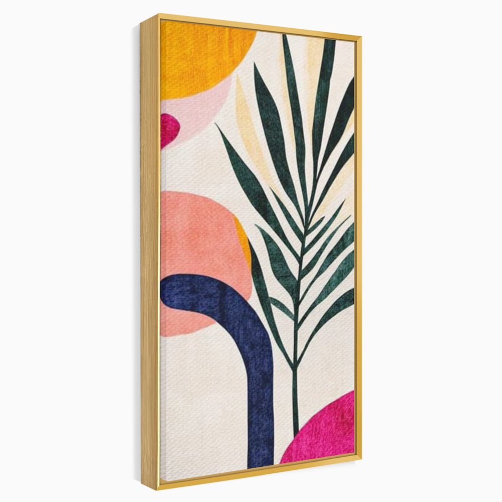Tablou Canvas Premium, LuxCanva® J1008, Tropice Abstracte, Frunze, Culori, Caldura, Exotic, Palmier, Decorativ, Vesela, Plante, Atmosfera, Living, Dormitor