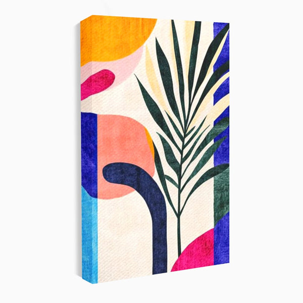 Tablou Canvas Premium, LuxCanva® J1008, Tropice Abstracte, Frunze, Culori, Caldura, Exotic, Palmier, Decorativ, Vesela, Plante, Atmosfera, Living, Dormitor