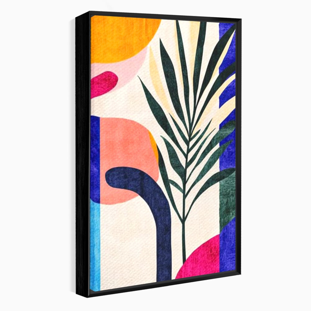 Tablou Canvas Premium, LuxCanva® J1008, Tropice Abstracte, Frunze, Culori, Caldura, Exotic, Palmier, Decorativ, Vesela, Plante, Atmosfera, Living, Dormitor