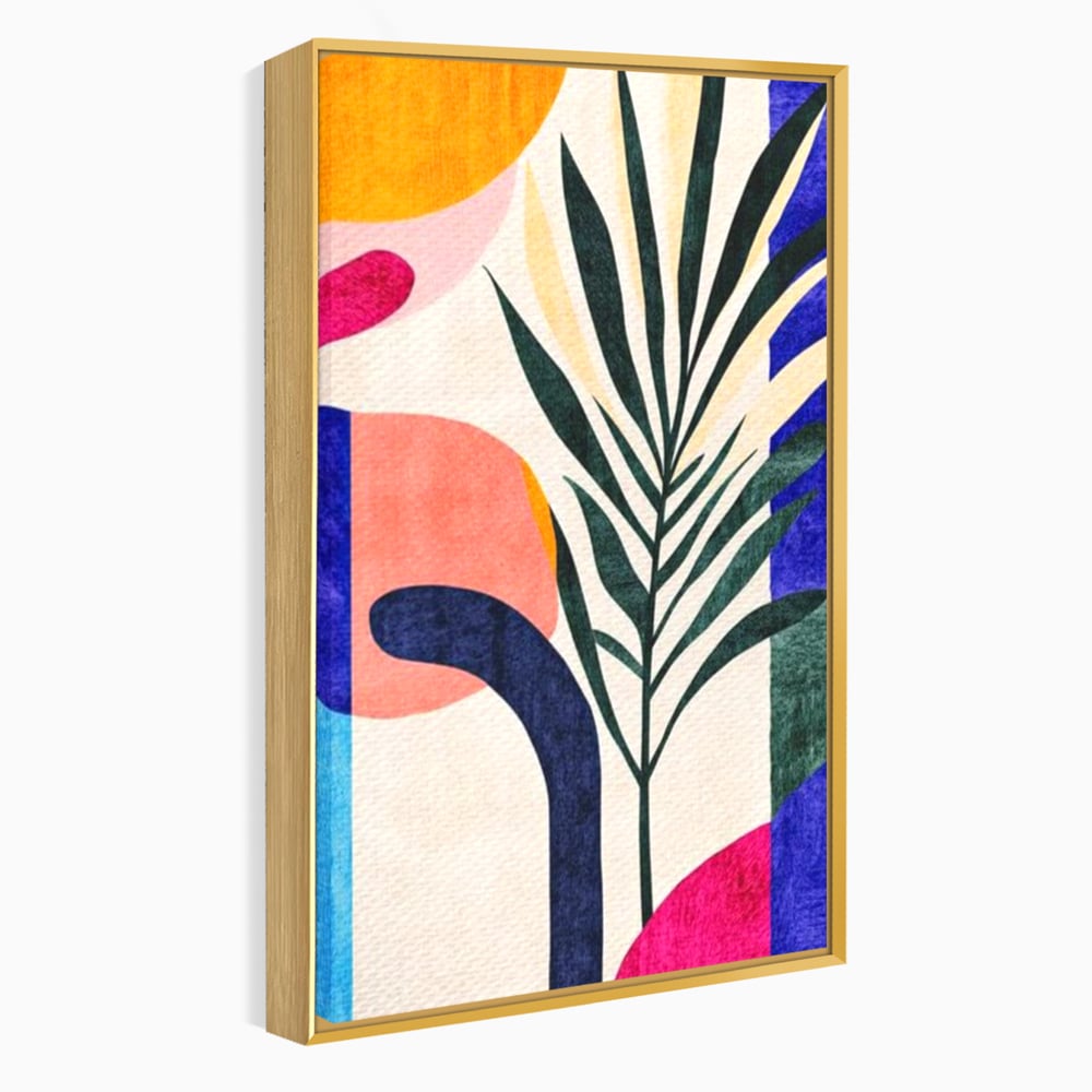 Tablou Canvas Premium, LuxCanva® J1008, Tropice Abstracte, Frunze, Culori, Caldura, Exotic, Palmier, Decorativ, Vesela, Plante, Atmosfera, Living, Dormitor