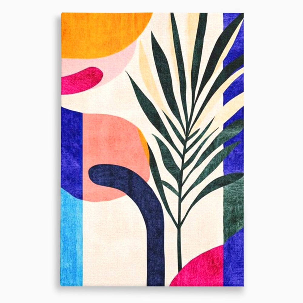 Tablou Canvas Premium, LuxCanva® J1008, Tropice Abstracte, Frunze, Culori, Caldura, Exotic, Palmier, Decorativ, Vesela, Plante, Atmosfera, Living, Dormitor