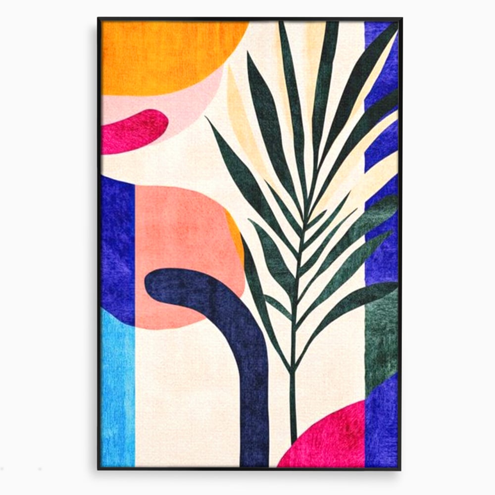 Tablou Canvas Premium, LuxCanva® J1008, Tropice Abstracte, Frunze, Culori, Caldura, Exotic, Palmier, Decorativ, Vesela, Plante, Atmosfera, Living, Dormitor