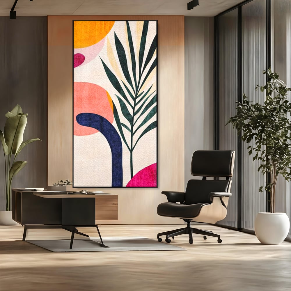 Tablou Canvas Premium, LuxCanva® J1008, Tropice Abstracte, Frunze, Culori, Caldura, Exotic, Palmier, Decorativ, Vesela, Plante, Atmosfera, Living, Dormitor