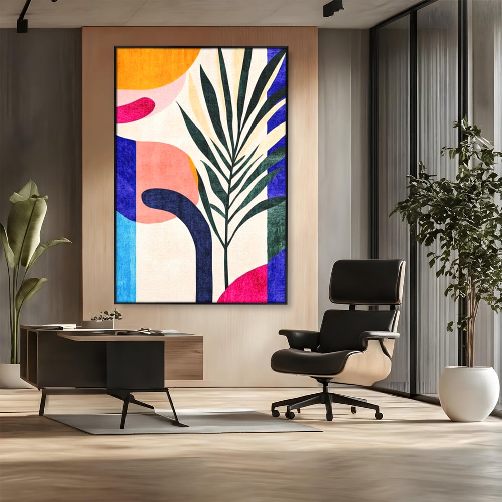 Tablou Canvas Premium, LuxCanva® J1008, Tropice Abstracte, Frunze, Culori, Caldura, Exotic, Palmier, Decorativ, Vesela, Plante, Atmosfera, Living, Dormitor