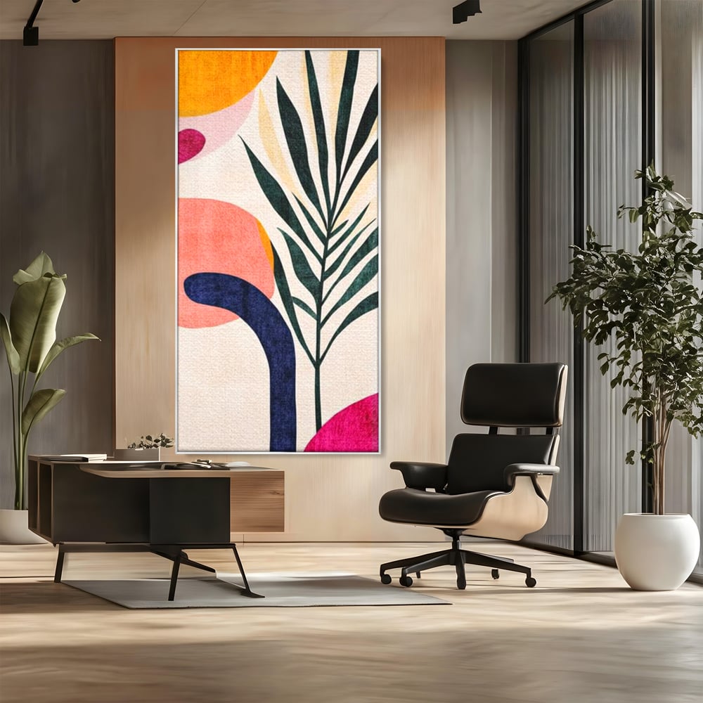 Tablou Canvas Premium, LuxCanva® J1008, Tropice Abstracte, Frunze, Culori, Caldura, Exotic, Palmier, Decorativ, Vesela, Plante, Atmosfera, Living, Dormitor