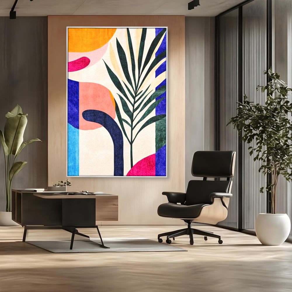 Tablou Canvas Premium, LuxCanva® J1008, Tropice Abstracte, Frunze, Culori, Caldura, Exotic, Palmier, Decorativ, Vesela, Plante, Atmosfera, Living, Dormitor