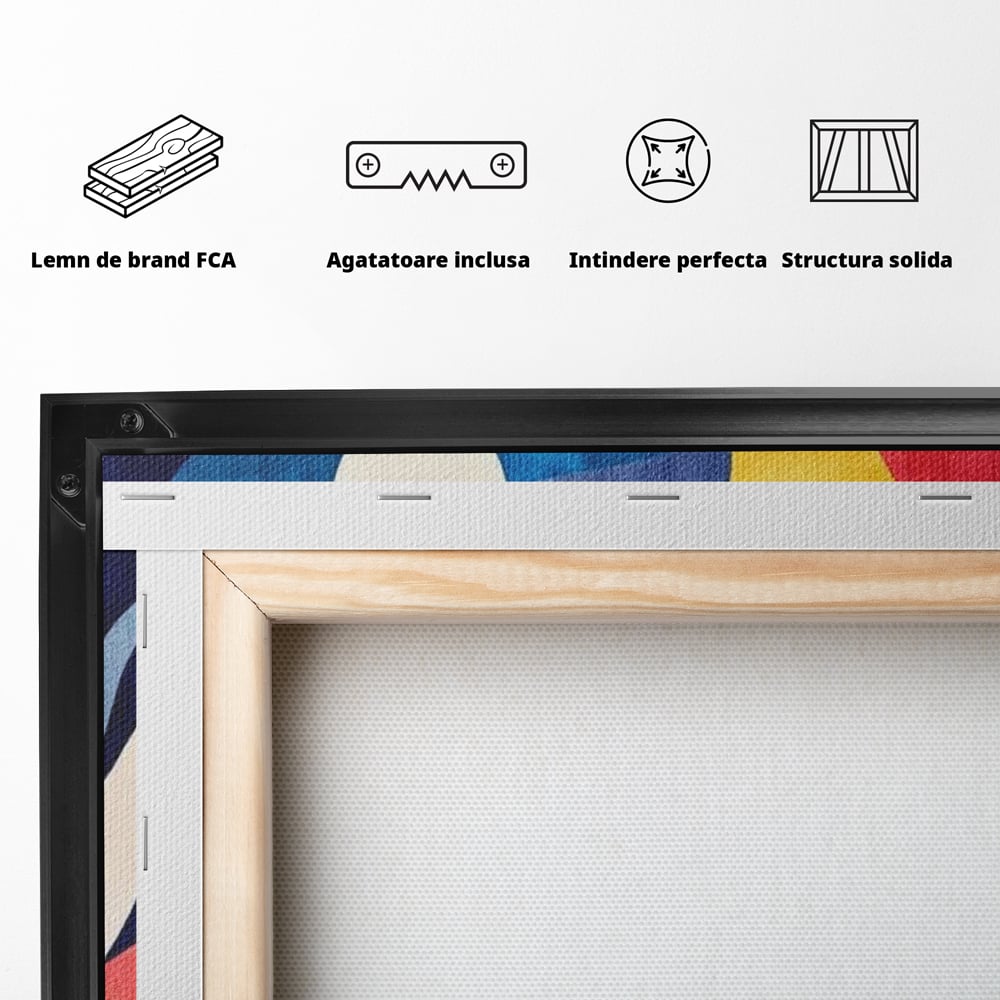 Tablou Canvas Premium, LuxCanva® J1009, Sub Lumina Lunii, Noapte, Tropicala, Gradina, Culori, Albastru, Ecosistem, Cromatic, Peisaj, Luna, Soare, Living, Dormitor