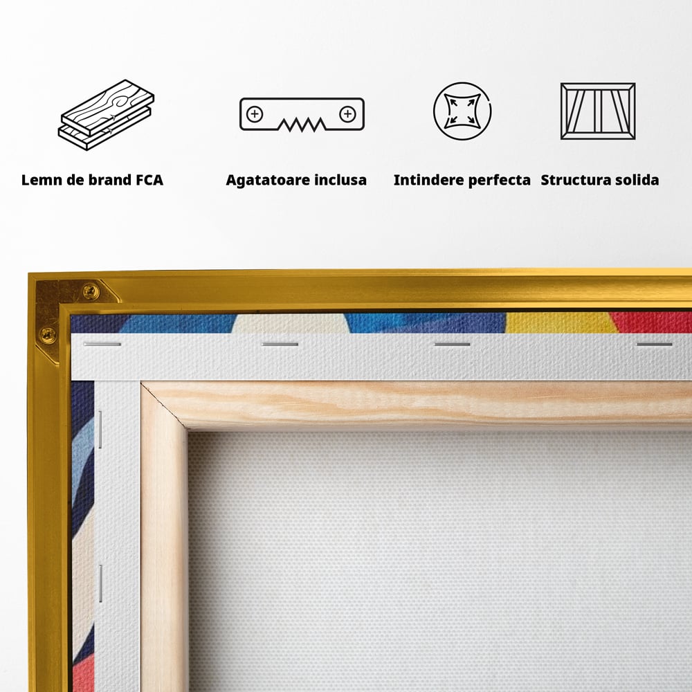 Tablou Canvas Premium, LuxCanva® J1009, Sub Lumina Lunii, Noapte, Tropicala, Gradina, Culori, Albastru, Ecosistem, Cromatic, Peisaj, Luna, Soare, Living, Dormitor