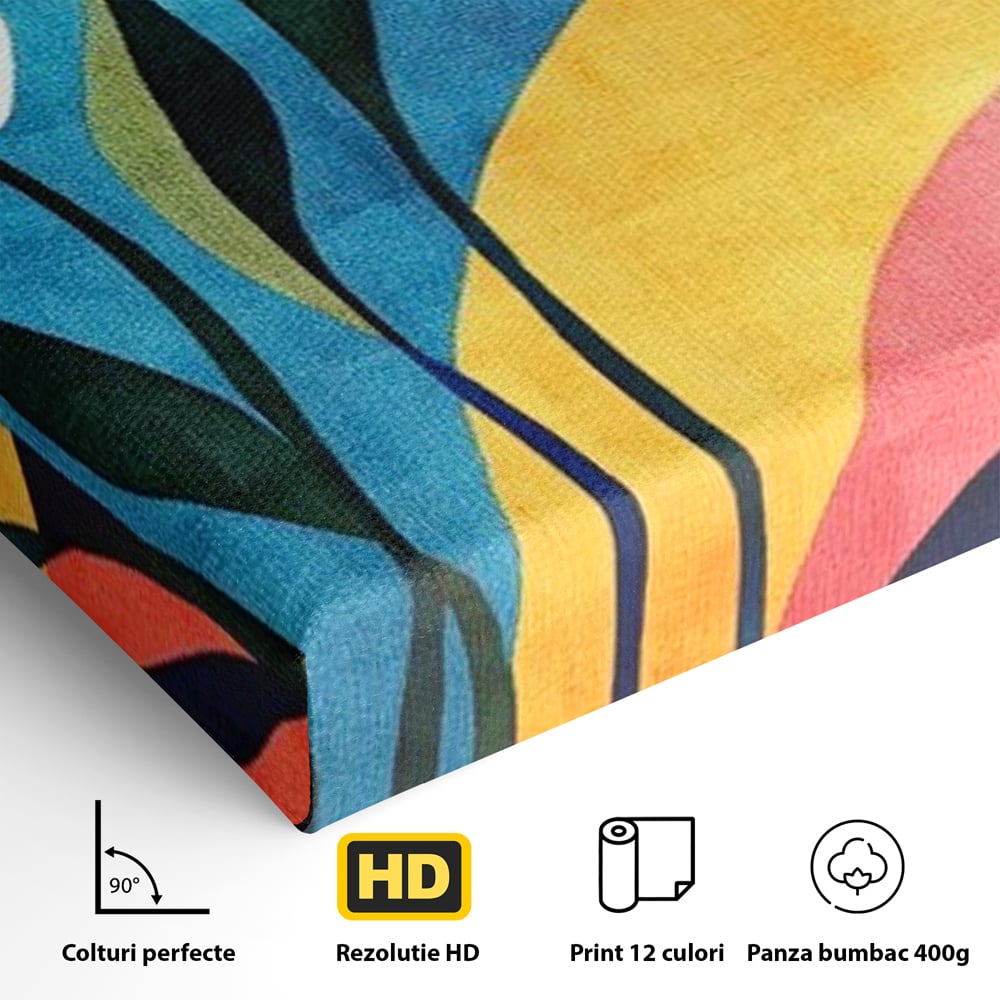 Tablou Canvas Premium, LuxCanva® J1010, Taine Florale, Peisaj, Vegetatie, Abstract, Flori, Modernism, Expozitie, Taine, Cer, Dans, Zbor, Gradina, Living, Dormitor