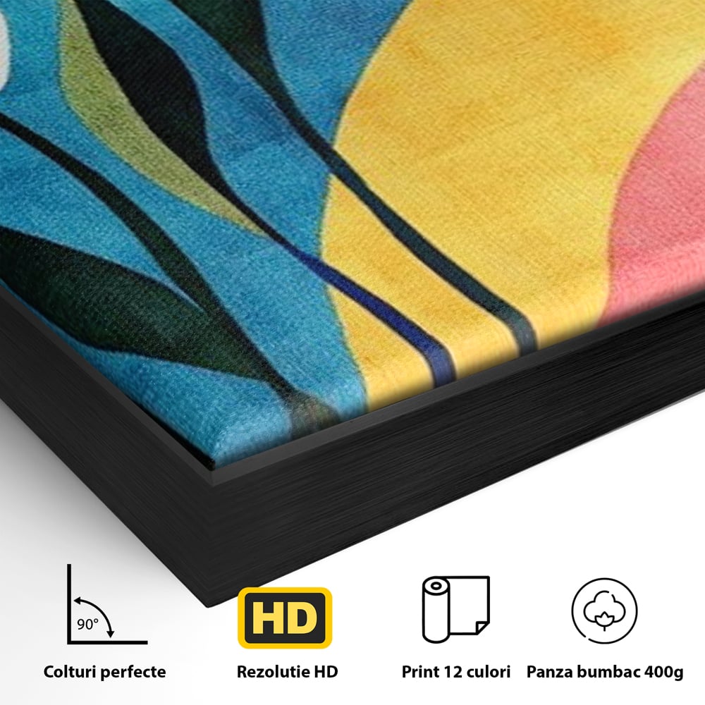 Tablou Canvas Premium, LuxCanva® J1010, Taine Florale, Peisaj, Vegetatie, Abstract, Flori, Modernism, Expozitie, Taine, Cer, Dans, Zbor, Gradina, Living, Dormitor