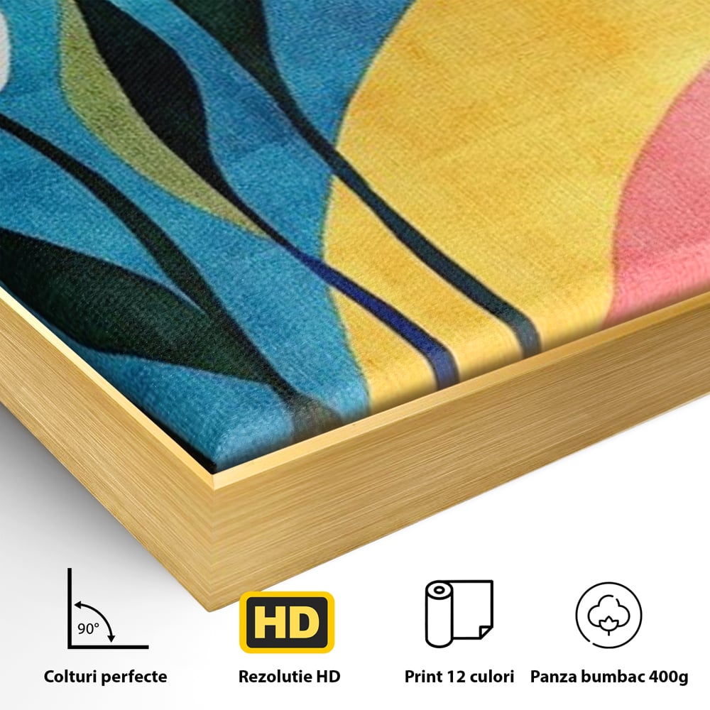 Tablou Canvas Premium, LuxCanva® J1010, Taine Florale, Peisaj, Vegetatie, Abstract, Flori, Modernism, Expozitie, Taine, Cer, Dans, Zbor, Gradina, Living, Dormitor