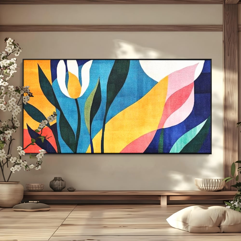 Tablou Canvas Premium, LuxCanva® J1010, Taine Florale, Peisaj, Vegetatie, Abstract, Flori, Modernism, Expozitie, Taine, Cer, Dans, Zbor, Gradina, Living, Dormitor