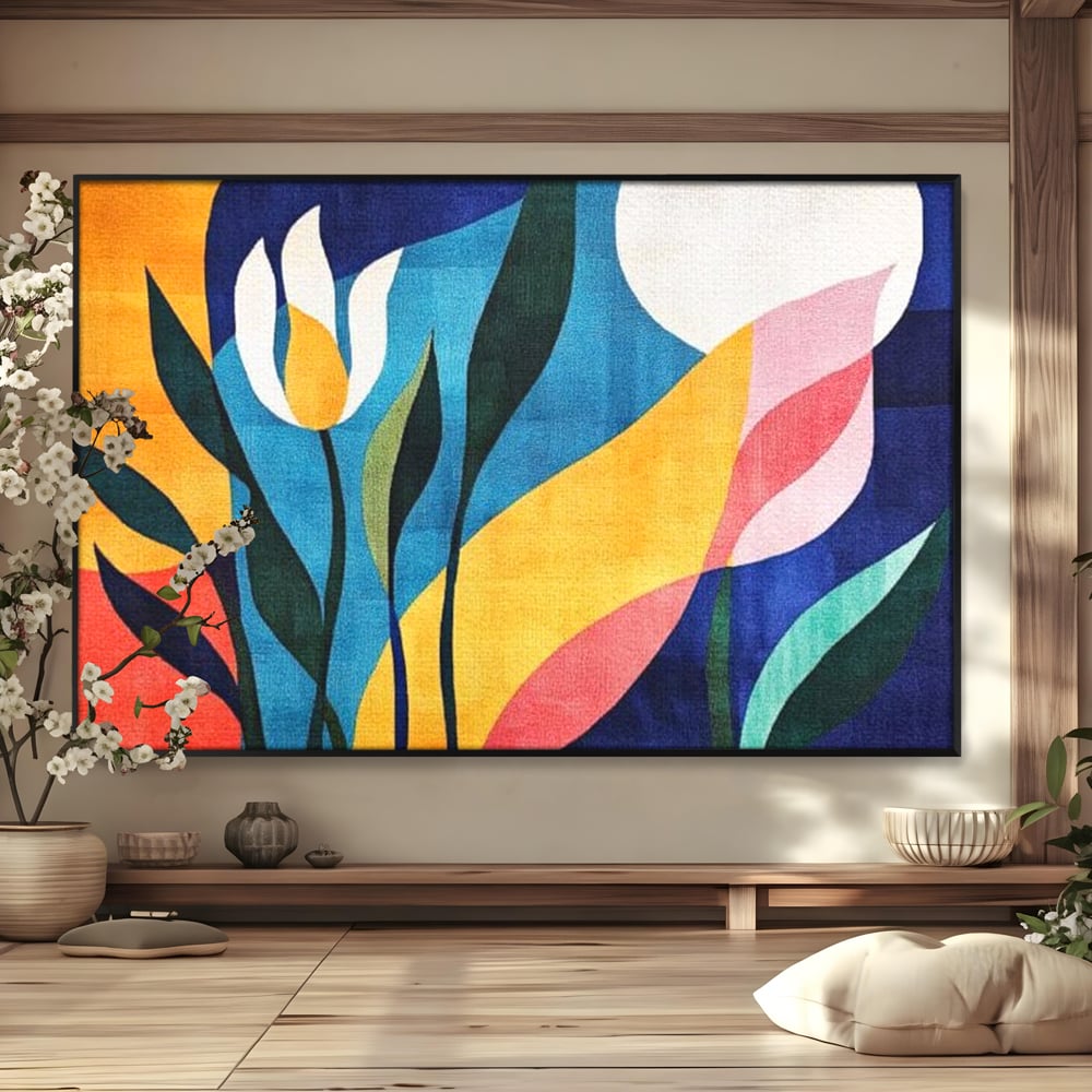 Tablou Canvas Premium, LuxCanva® J1010, Taine Florale, Peisaj, Vegetatie, Abstract, Flori, Modernism, Expozitie, Taine, Cer, Dans, Zbor, Gradina, Living, Dormitor