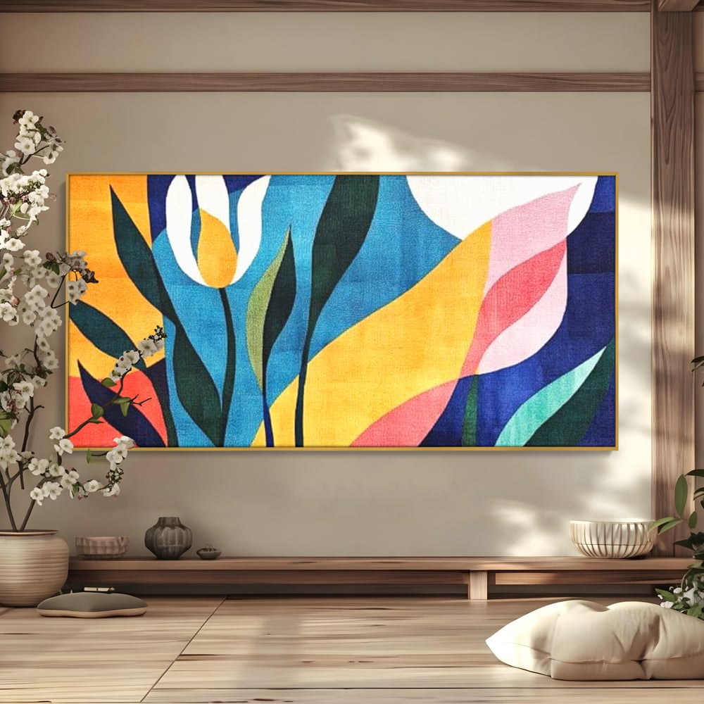 Tablou Canvas Premium, LuxCanva® J1010, Taine Florale, Peisaj, Vegetatie, Abstract, Flori, Modernism, Expozitie, Taine, Cer, Dans, Zbor, Gradina, Living, Dormitor