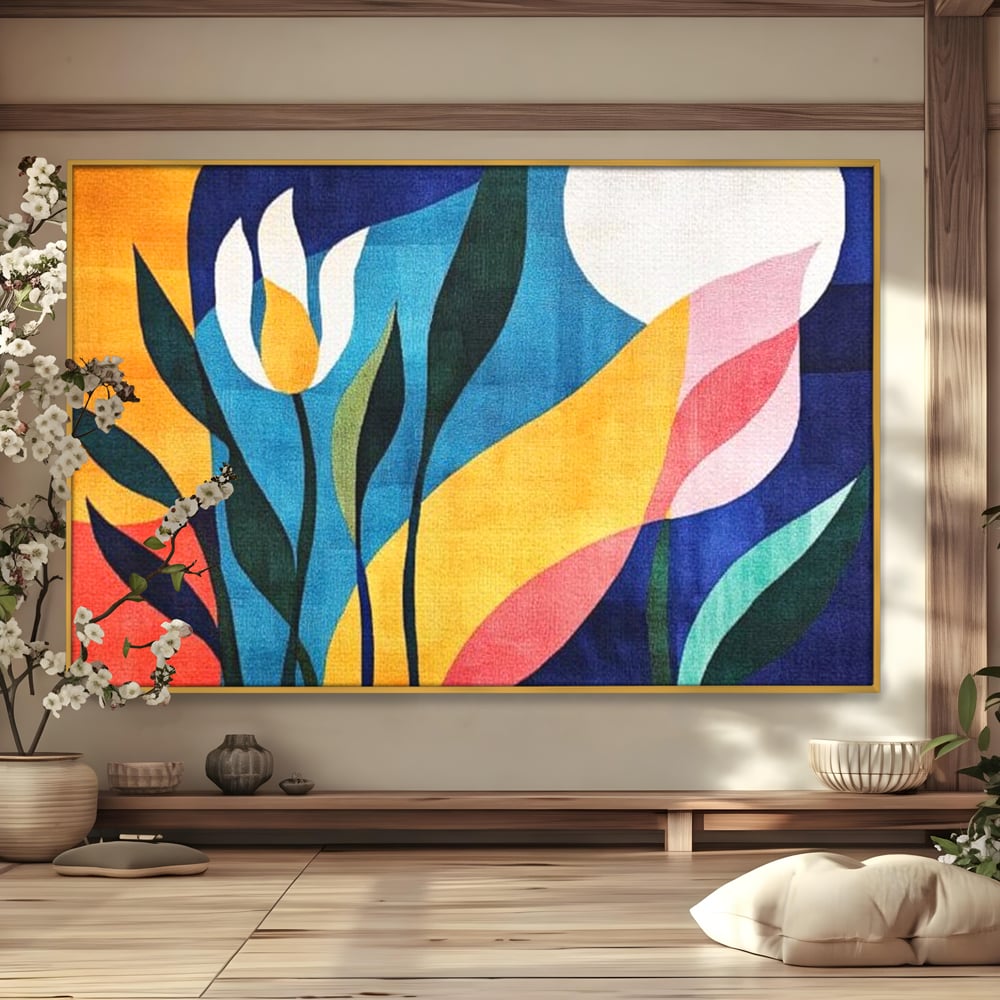 Tablou Canvas Premium, LuxCanva® J1010, Taine Florale, Peisaj, Vegetatie, Abstract, Flori, Modernism, Expozitie, Taine, Cer, Dans, Zbor, Gradina, Living, Dormitor