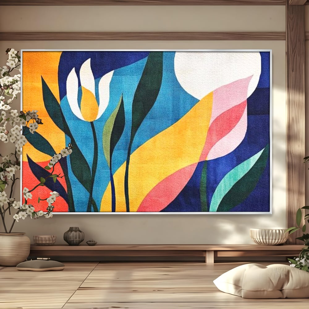 Tablou Canvas Premium, LuxCanva® J1010, Taine Florale, Peisaj, Vegetatie, Abstract, Flori, Modernism, Expozitie, Taine, Cer, Dans, Zbor, Gradina, Living, Dormitor