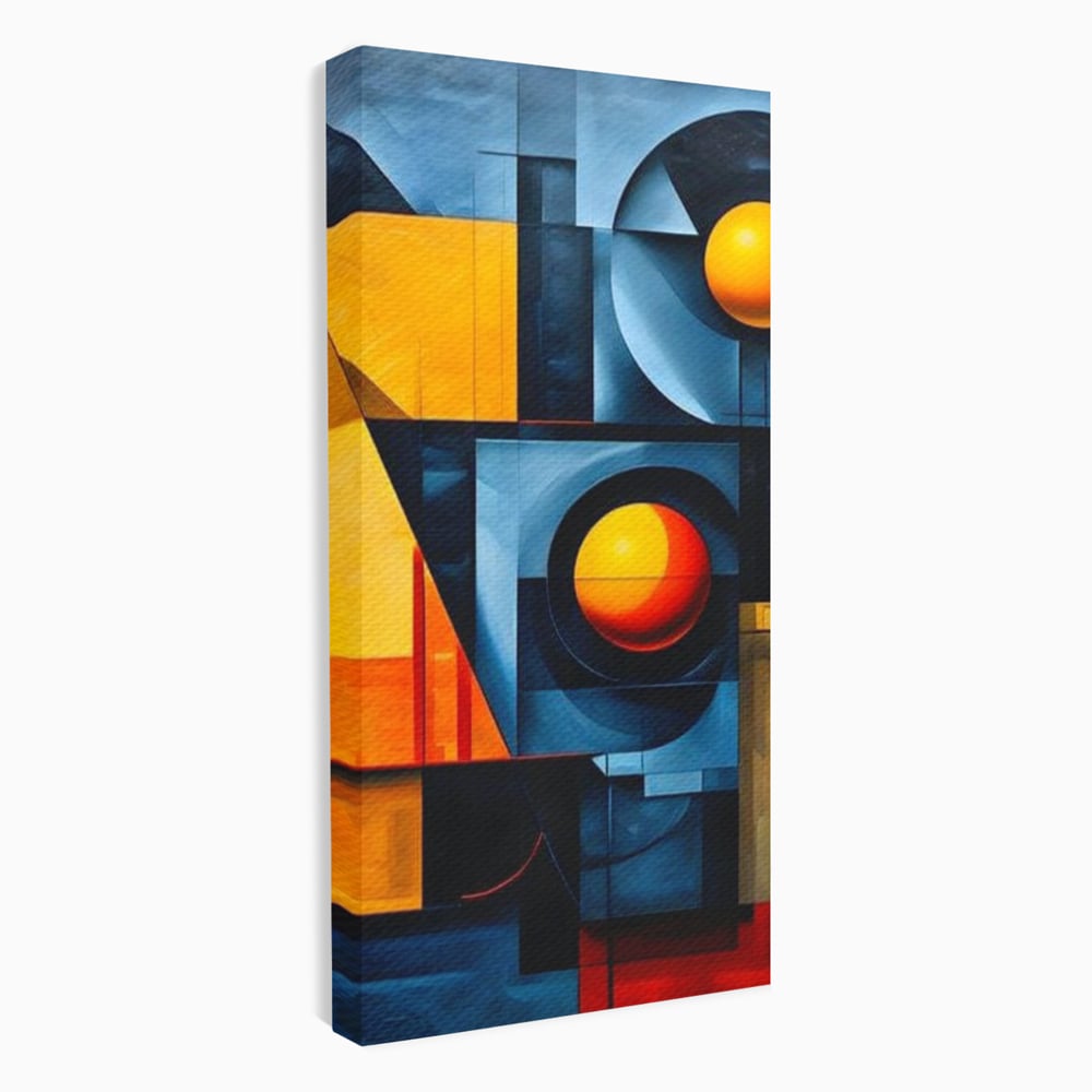 Tablou Canvas Premium, LuxCanva® J1013, Fragmente Din Soare, Arhitectura, Forme, Geometrie, Lumini, Umbre, Solar, Sistem, Flux, Fragmemnte, Cubism, Living, Dormitor