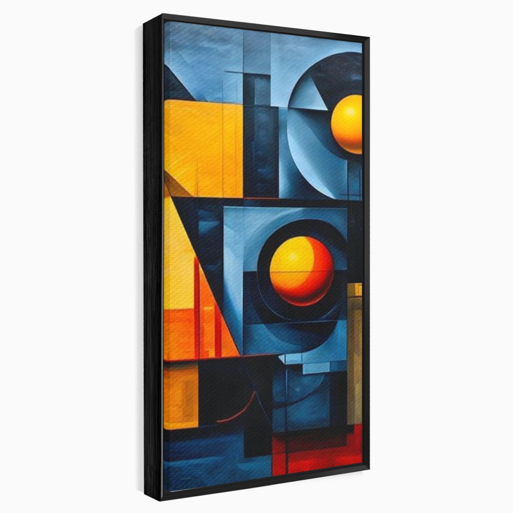 Tablou Canvas Premium, LuxCanva® J1013, Fragmente Din Soare, Arhitectura, Forme, Geometrie, Lumini, Umbre, Solar, Sistem, Flux, Fragmemnte, Cubism, Living, Dormitor