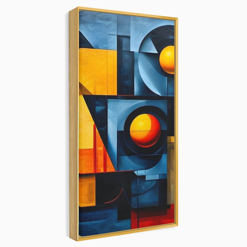 Tablou Canvas Premium, LuxCanva® J1013, Fragmente Din Soare, Arhitectura, Forme, Geometrie, Lumini, Umbre, Solar, Sistem, Flux, Fragmemnte, Cubism, Living, Dormitor