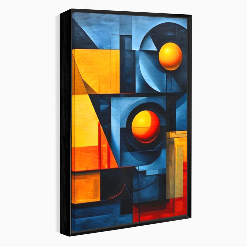 Tablou Canvas Premium, LuxCanva® J1013, Fragmente Din Soare, Arhitectura, Forme, Geometrie, Lumini, Umbre, Solar, Sistem, Flux, Fragmemnte, Cubism, Living, Dormitor