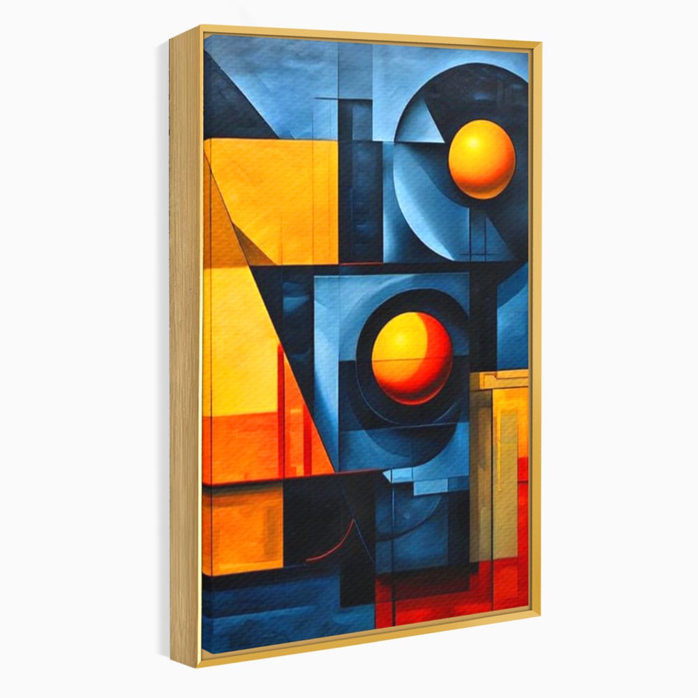 Tablou Canvas Premium, LuxCanva® J1013, Fragmente Din Soare, Arhitectura, Forme, Geometrie, Lumini, Umbre, Solar, Sistem, Flux, Fragmemnte, Cubism, Living, Dormitor