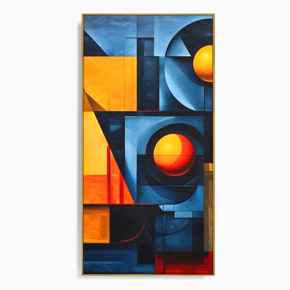Tablou Canvas Premium, LuxCanva® J1013, Fragmente Din Soare, Arhitectura, Forme, Geometrie, Lumini, Umbre, Solar, Sistem, Flux, Fragmemnte, Cubism, Living, Dormitor