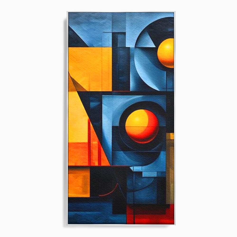 Tablou Canvas Premium, LuxCanva® J1013, Fragmente Din Soare, Arhitectura, Forme, Geometrie, Lumini, Umbre, Solar, Sistem, Flux, Fragmemnte, Cubism, Living, Dormitor