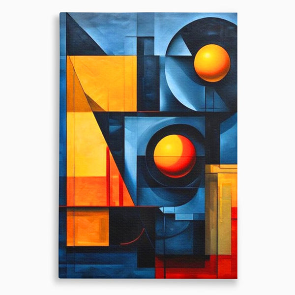 Tablou Canvas Premium, LuxCanva® J1013, Fragmente Din Soare, Arhitectura, Forme, Geometrie, Lumini, Umbre, Solar, Sistem, Flux, Fragmemnte, Cubism, Living, Dormitor