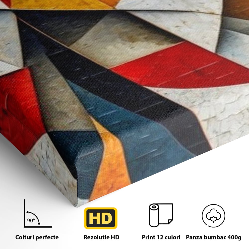 Tablou Canvas Premium, LuxCanva® J1015, Falii de Lumina, Coregrafie, Cromatica, Geometrie, Miscare, Dinamism, Arta, Moderna, Sofisticat, Compozitie, Living, Dormitor