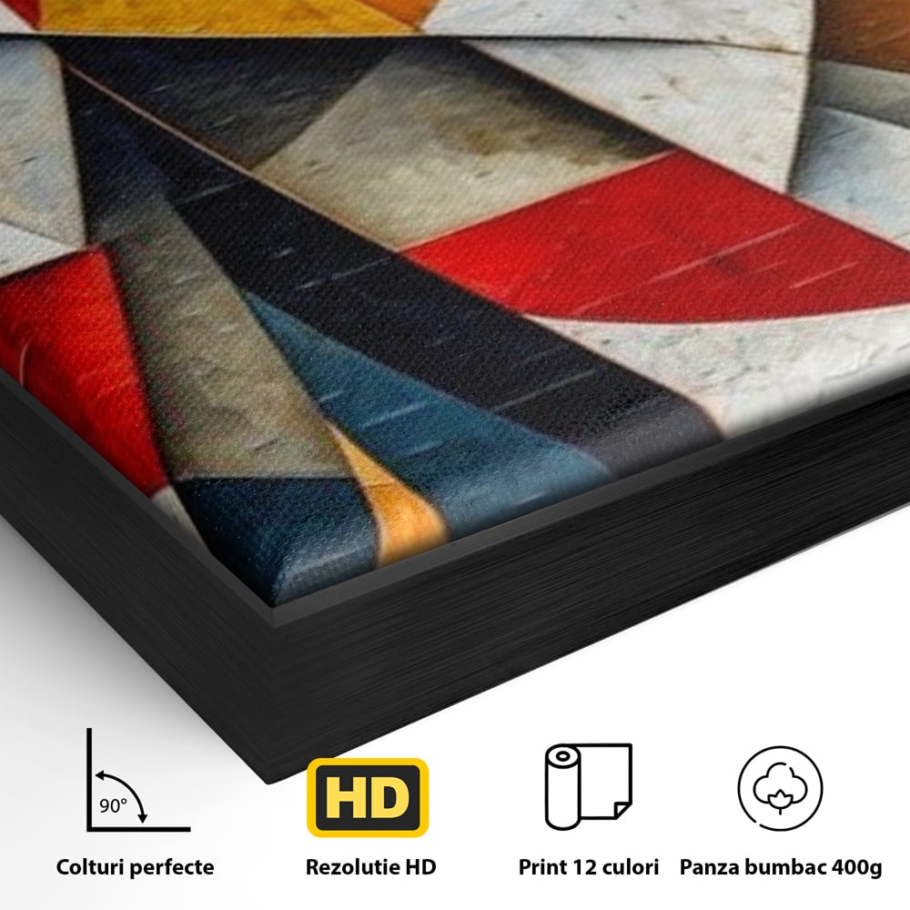 Tablou Canvas Premium, LuxCanva® J1015, Falii de Lumina, Coregrafie, Cromatica, Geometrie, Miscare, Dinamism, Arta, Moderna, Sofisticat, Compozitie, Living, Dormitor