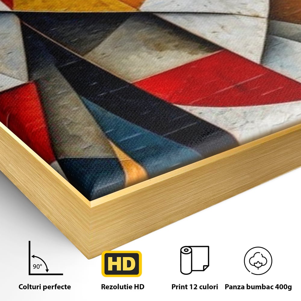 Tablou Canvas Premium, LuxCanva® J1015, Falii de Lumina, Coregrafie, Cromatica, Geometrie, Miscare, Dinamism, Arta, Moderna, Sofisticat, Compozitie, Living, Dormitor