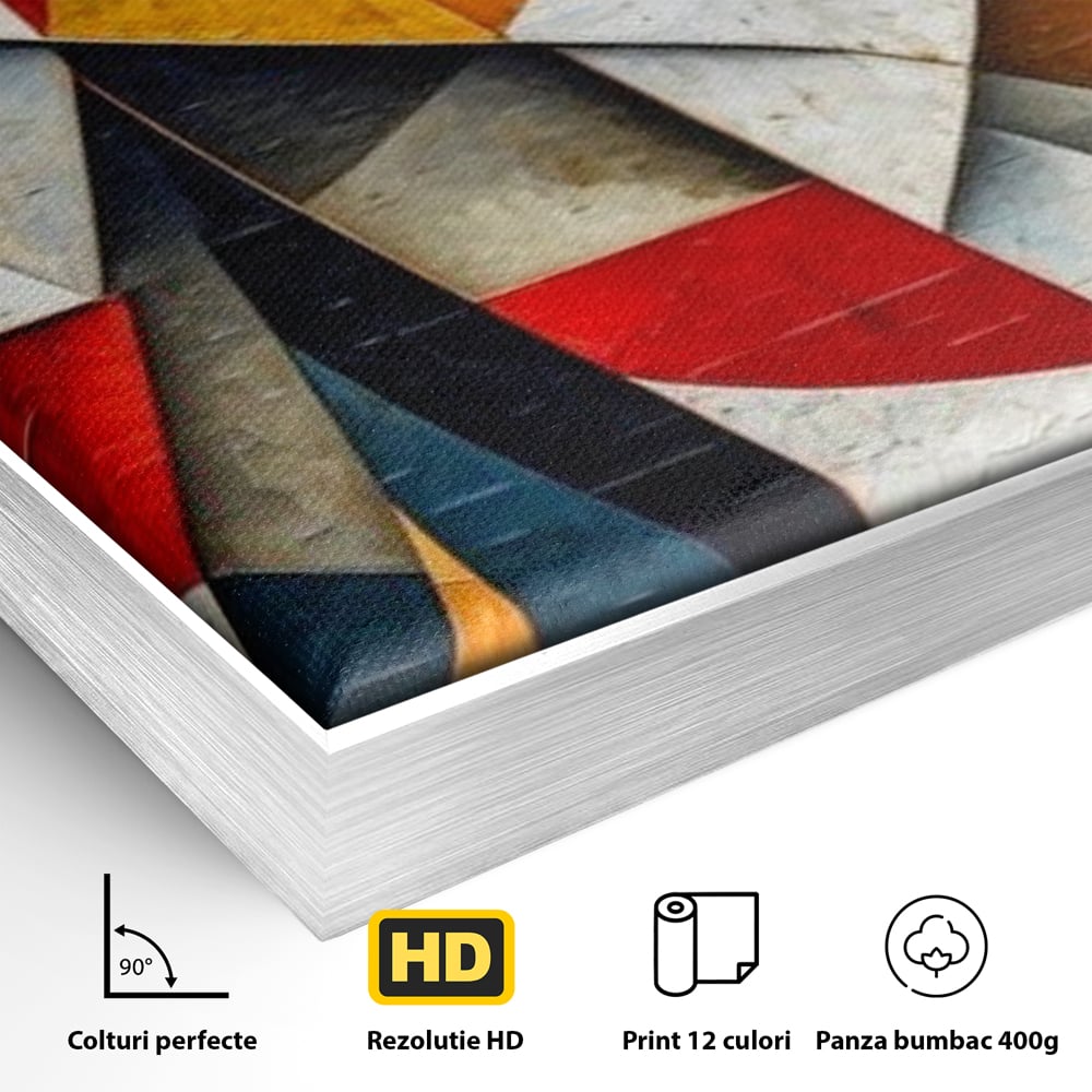 Tablou Canvas Premium, LuxCanva® J1015, Falii de Lumina, Coregrafie, Cromatica, Geometrie, Miscare, Dinamism, Arta, Moderna, Sofisticat, Compozitie, Living, Dormitor