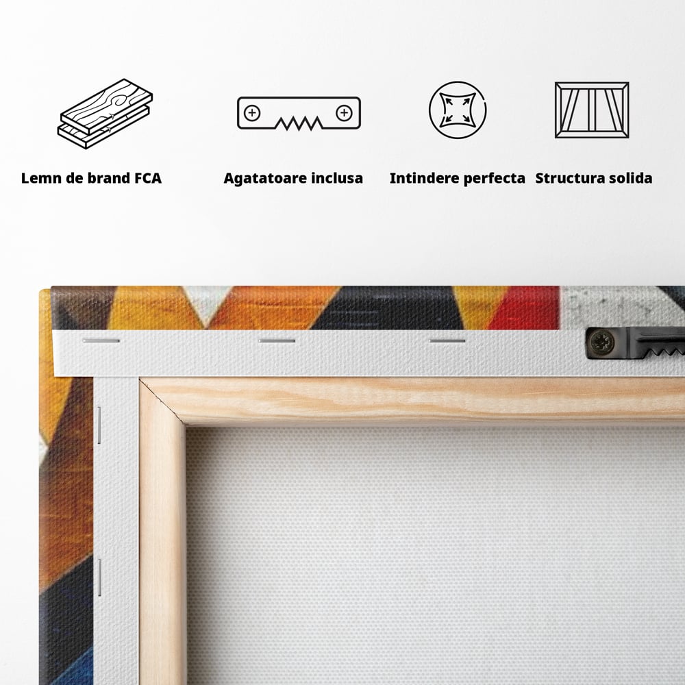 Tablou Canvas Premium, LuxCanva® J1015, Falii de Lumina, Coregrafie, Cromatica, Geometrie, Miscare, Dinamism, Arta, Moderna, Sofisticat, Compozitie, Living, Dormitor