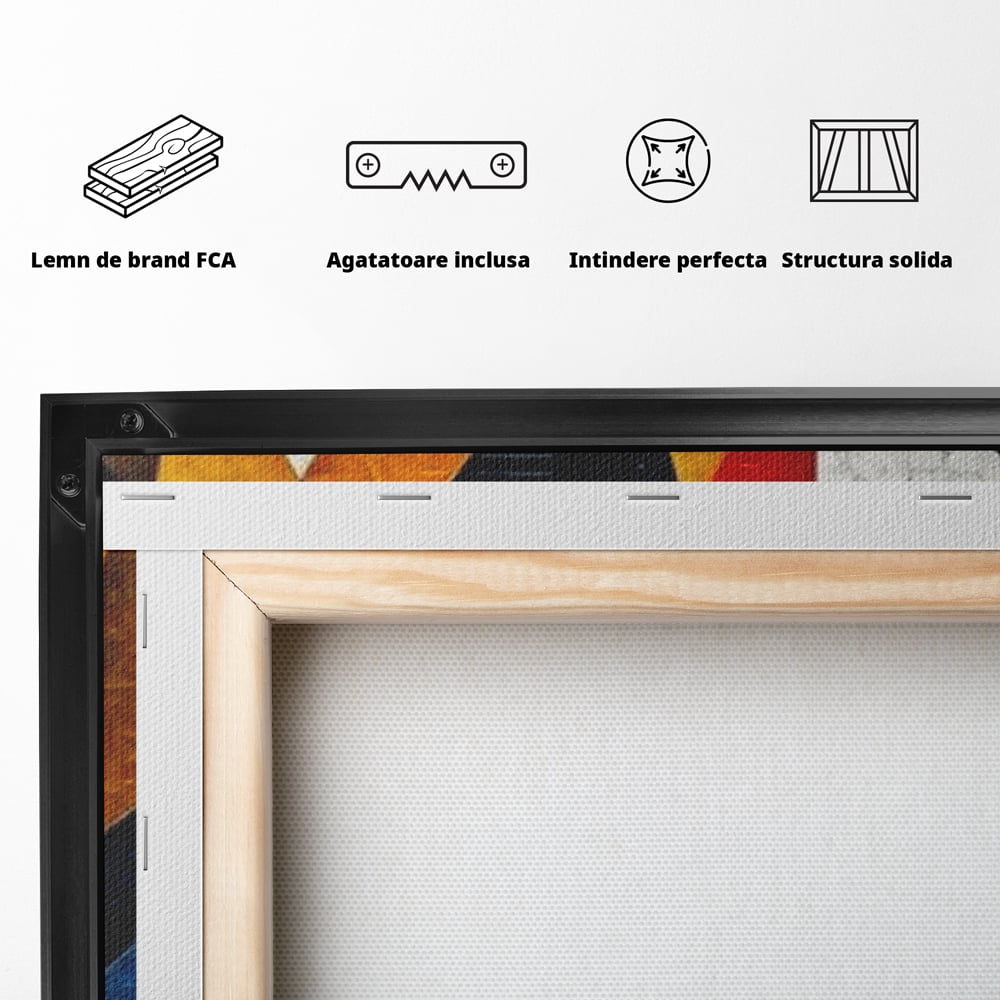 Tablou Canvas Premium, LuxCanva® J1015, Falii de Lumina, Coregrafie, Cromatica, Geometrie, Miscare, Dinamism, Arta, Moderna, Sofisticat, Compozitie, Living, Dormitor