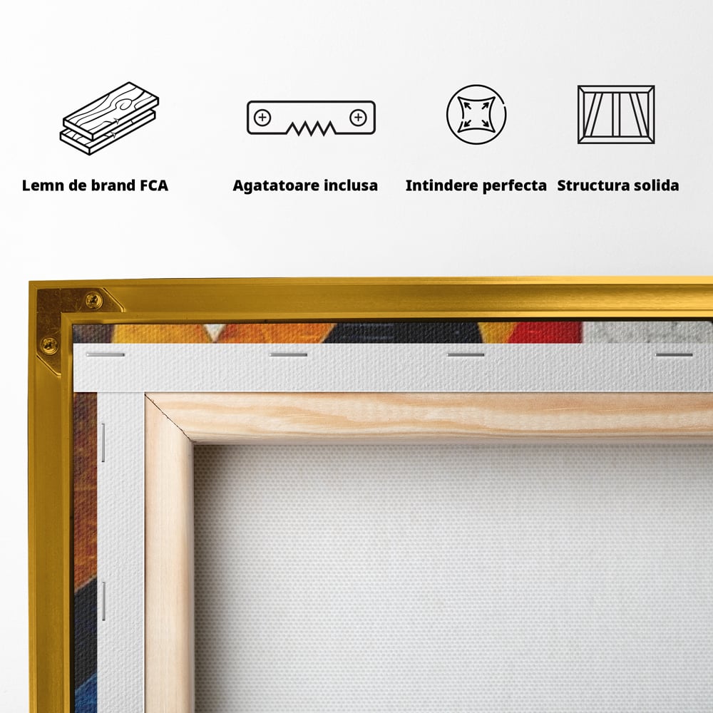 Tablou Canvas Premium, LuxCanva® J1015, Falii de Lumina, Coregrafie, Cromatica, Geometrie, Miscare, Dinamism, Arta, Moderna, Sofisticat, Compozitie, Living, Dormitor