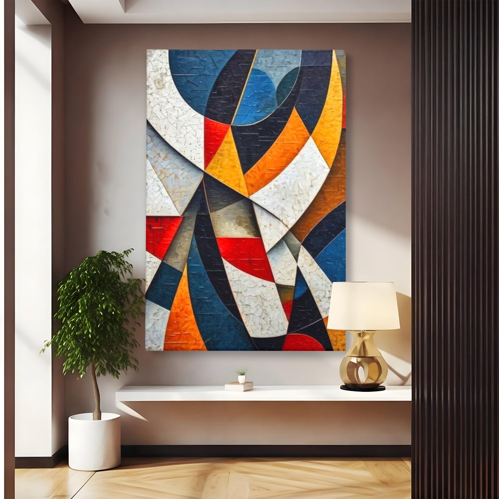 Tablou Canvas Premium, LuxCanva® J1015, Falii de Lumina, Coregrafie, Cromatica, Geometrie, Miscare, Dinamism, Arta, Moderna, Sofisticat, Compozitie, Living, Dormitor