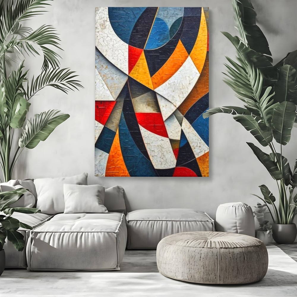 Tablou Canvas Premium, LuxCanva® J1015, Falii de Lumina, Coregrafie, Cromatica, Geometrie, Miscare, Dinamism, Arta, Moderna, Sofisticat, Compozitie, Living, Dormitor